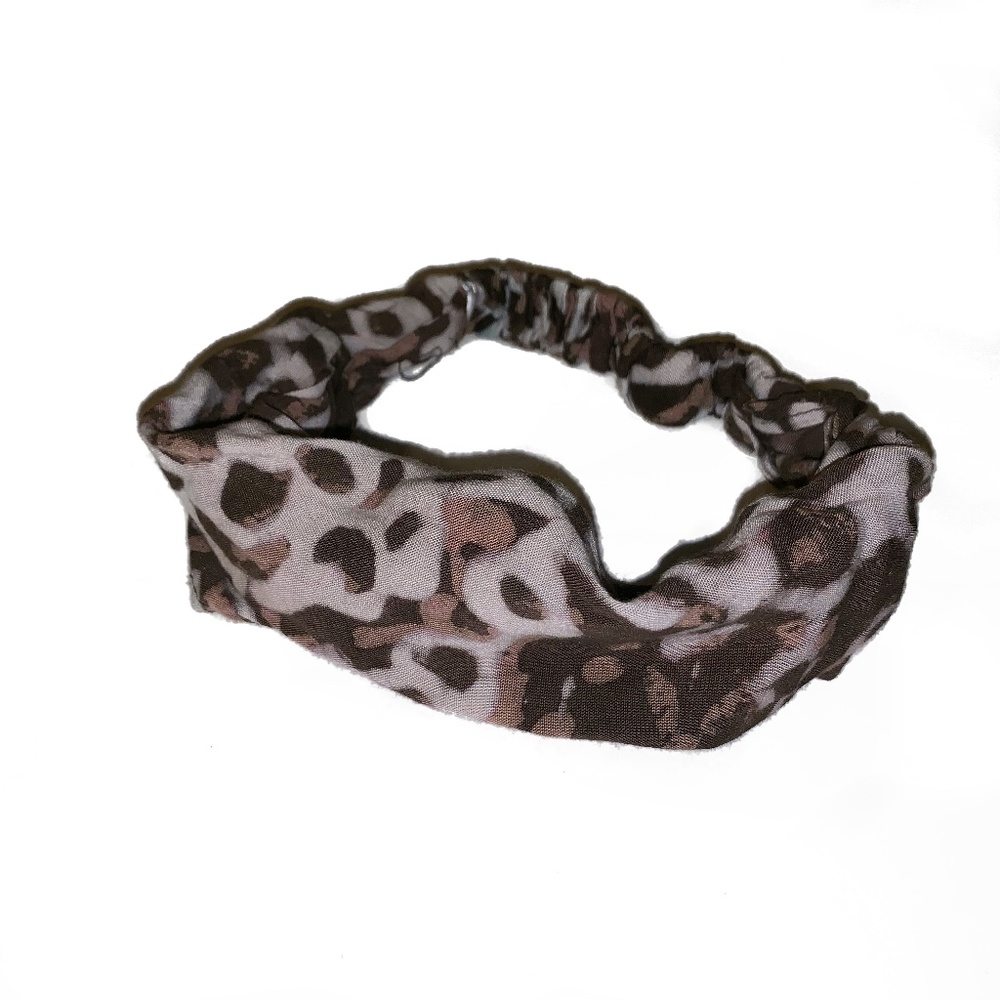Abstract floral print elastic headband